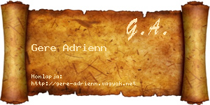Gere Adrienn névjegykártya